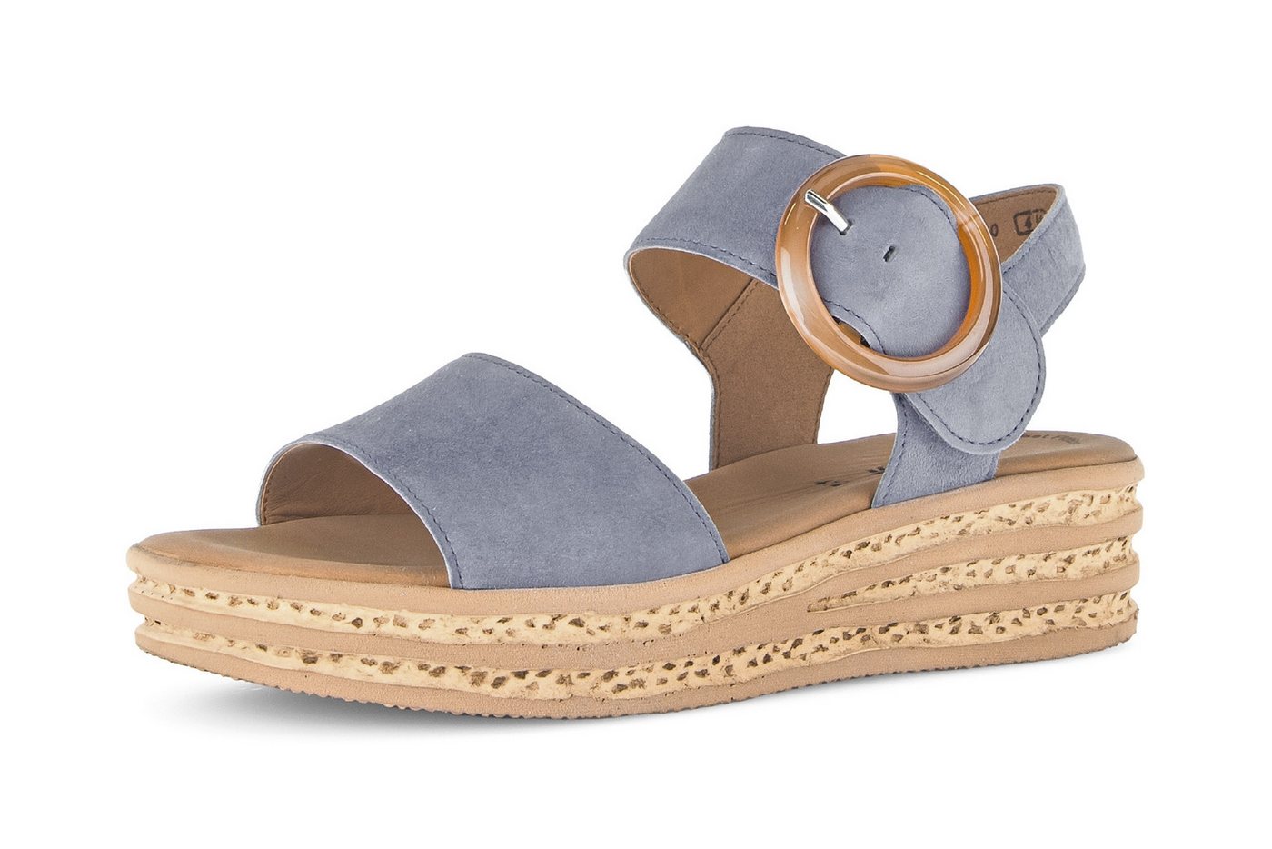 Gabor Keilsandalette, Riemchensandale, Sommerschuh mit modischer Zierschnalle