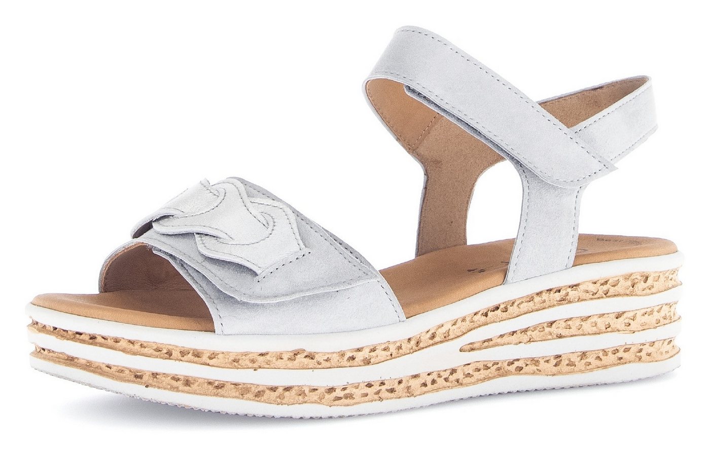 Gabor Keilsandalette, Sommerschuh, Riemchensandale mit praktischen Klettverschlüssen