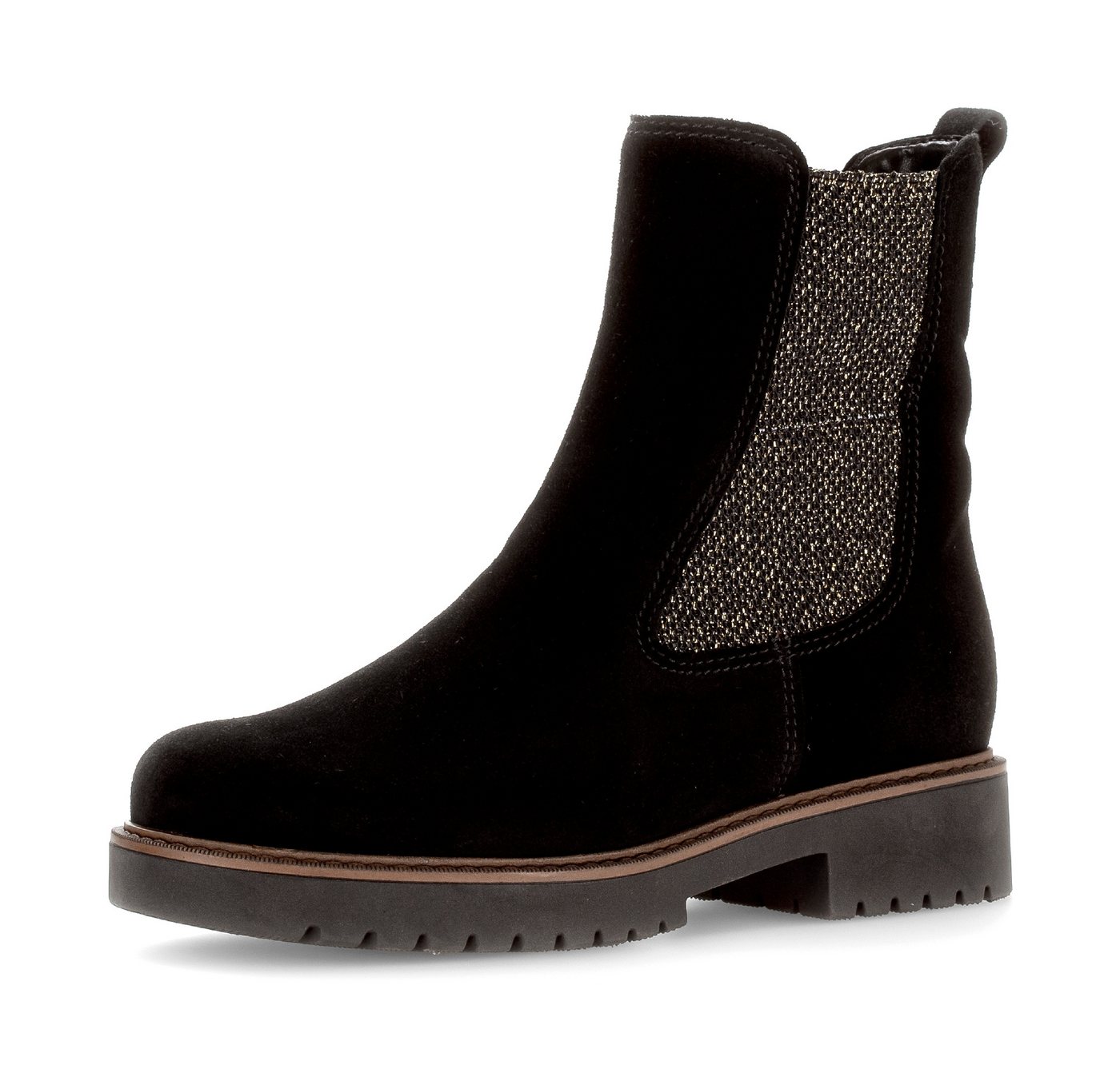 Gabor KOS Chelseaboots Blockabsatz, Stiefelette in Komfortweite H (sehr weit)