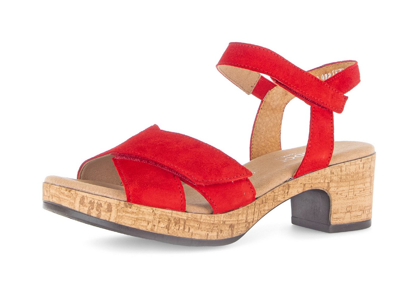 Gabor Kreta Sandalette Blockabsatz, Plateau, Sommerschuh mit zwei Klettverschlüssen, G-Weite