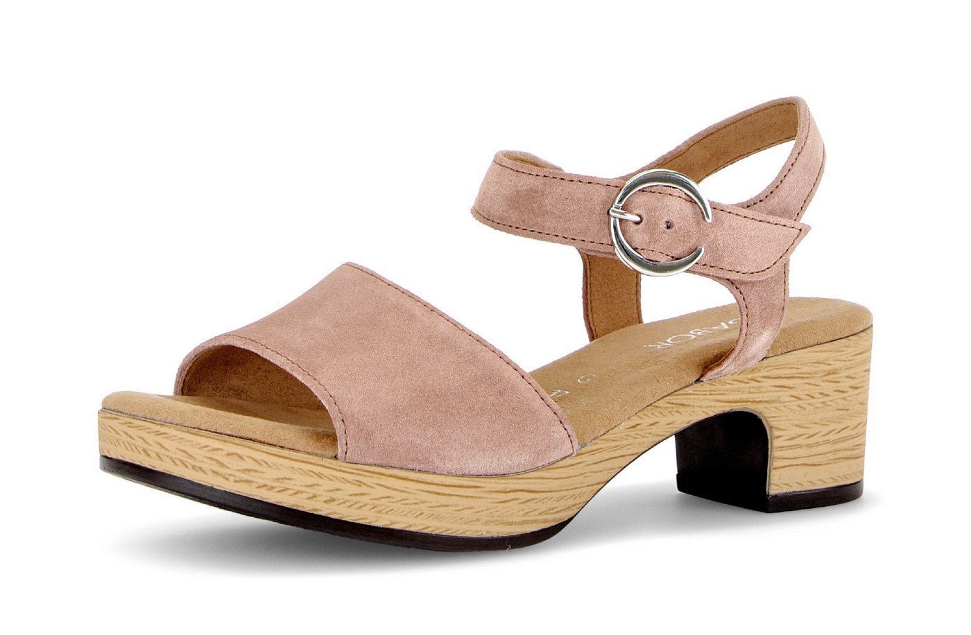 Gabor KRETA Sandalette, Blockabsatz, Sommerschuh, Riemchensandale in Komfortweite G (weit)