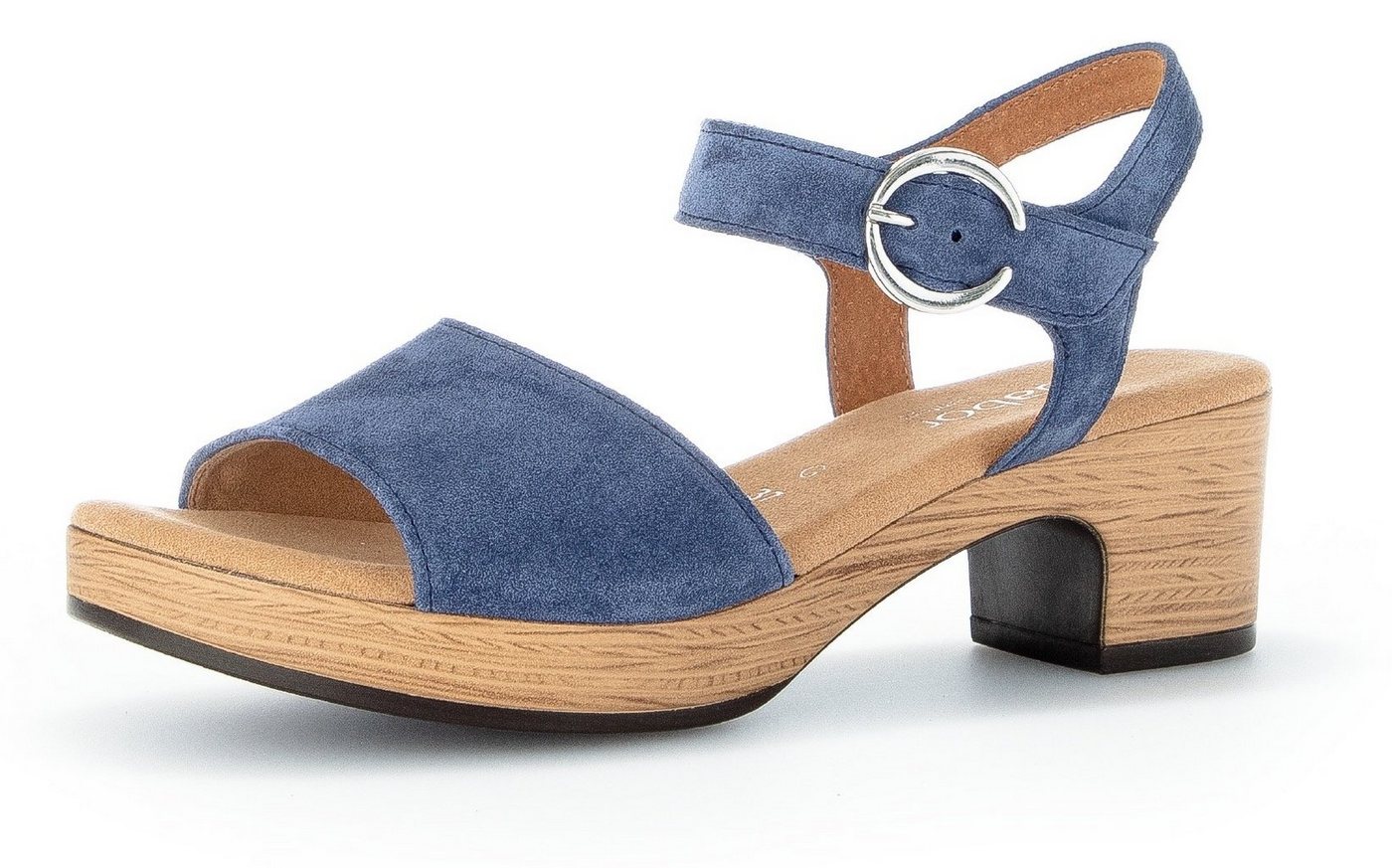 Gabor KRETA Sandalette, Blockabsatz, Sommerschuh, Riemchensandale in Komfortweite G (weit)