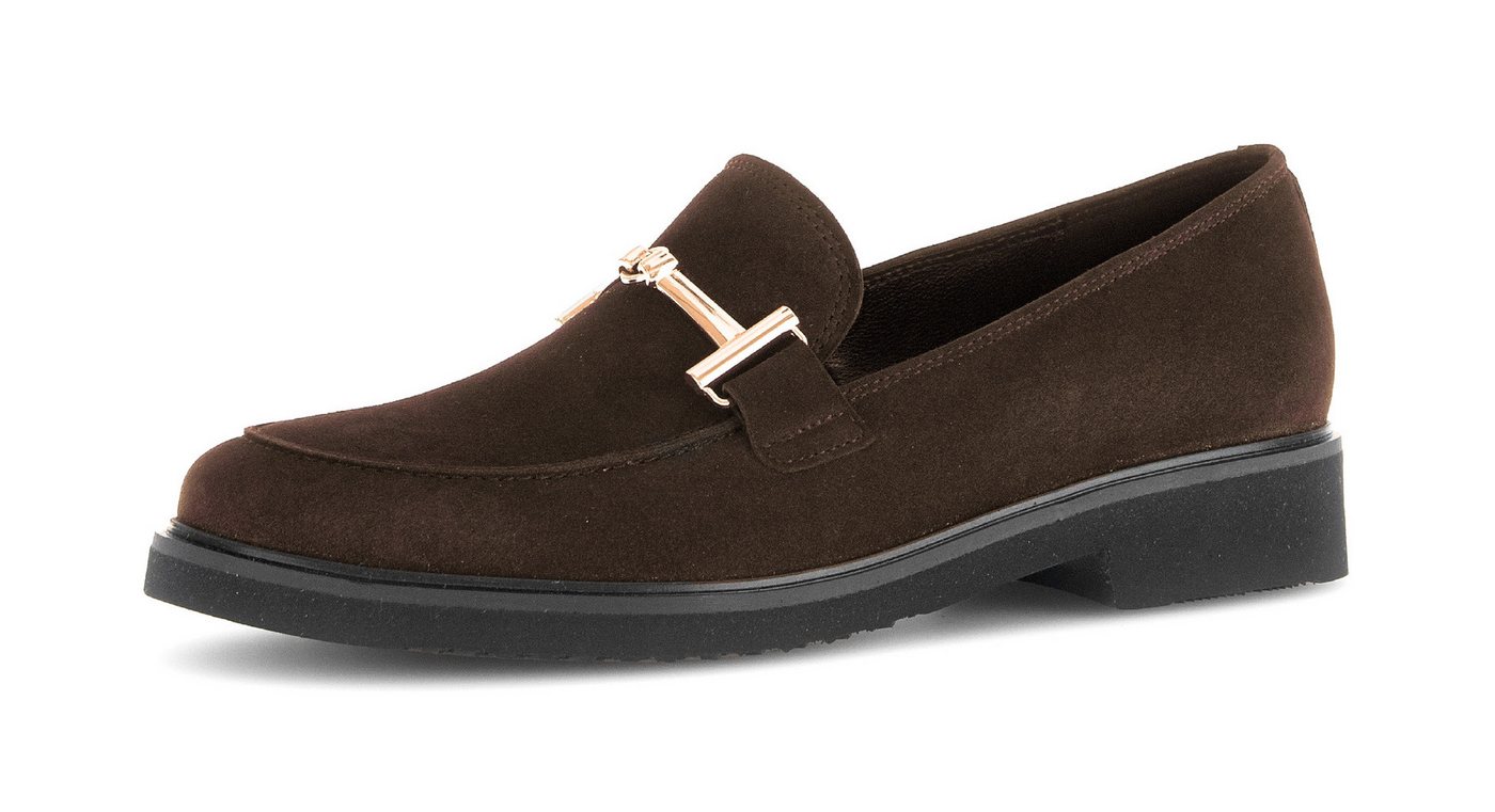 Gabor Loafer, Blockabsatz, Slipper, Businessschuh mit edler Zierspange-