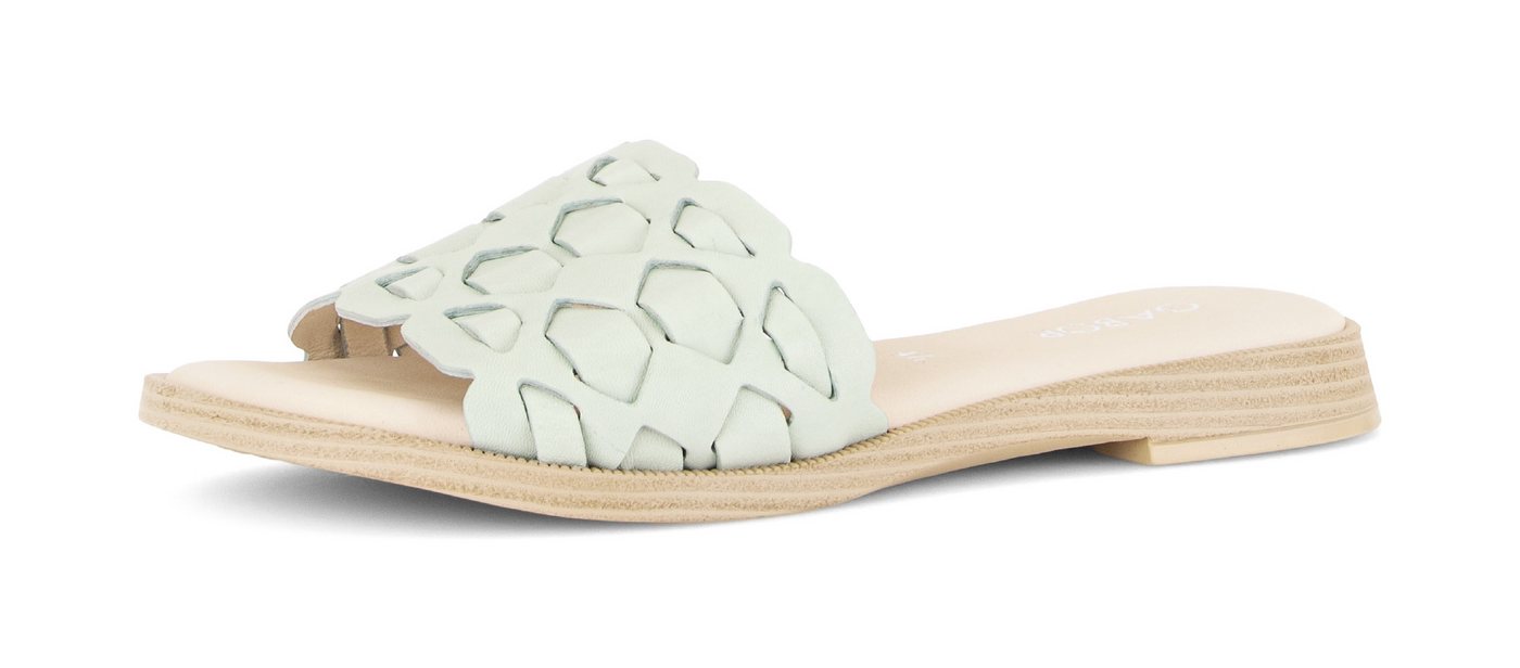 Gabor Pantolette Blockabsatz, Sommerschuh mit hübschen Flechtriemen