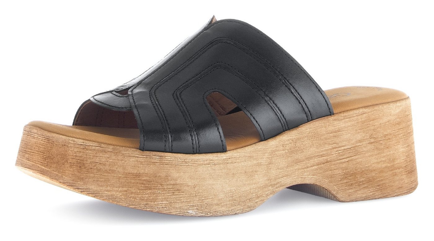 Gabor Pantolette, Sommerschuh, mit Keilabsatz (schwarz)