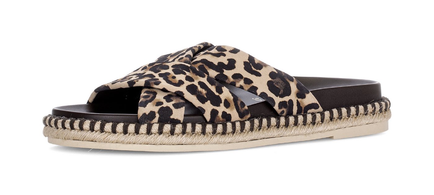 Gabor Pantolette Plateau, Sommerschuh, Schlupfschuh in modischer Optik (beige)