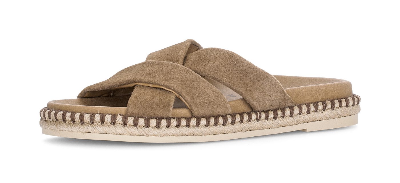 Gabor Pantolette Plateau, Sommerschuh, Schlupfschuh in modischer Optik (braun)