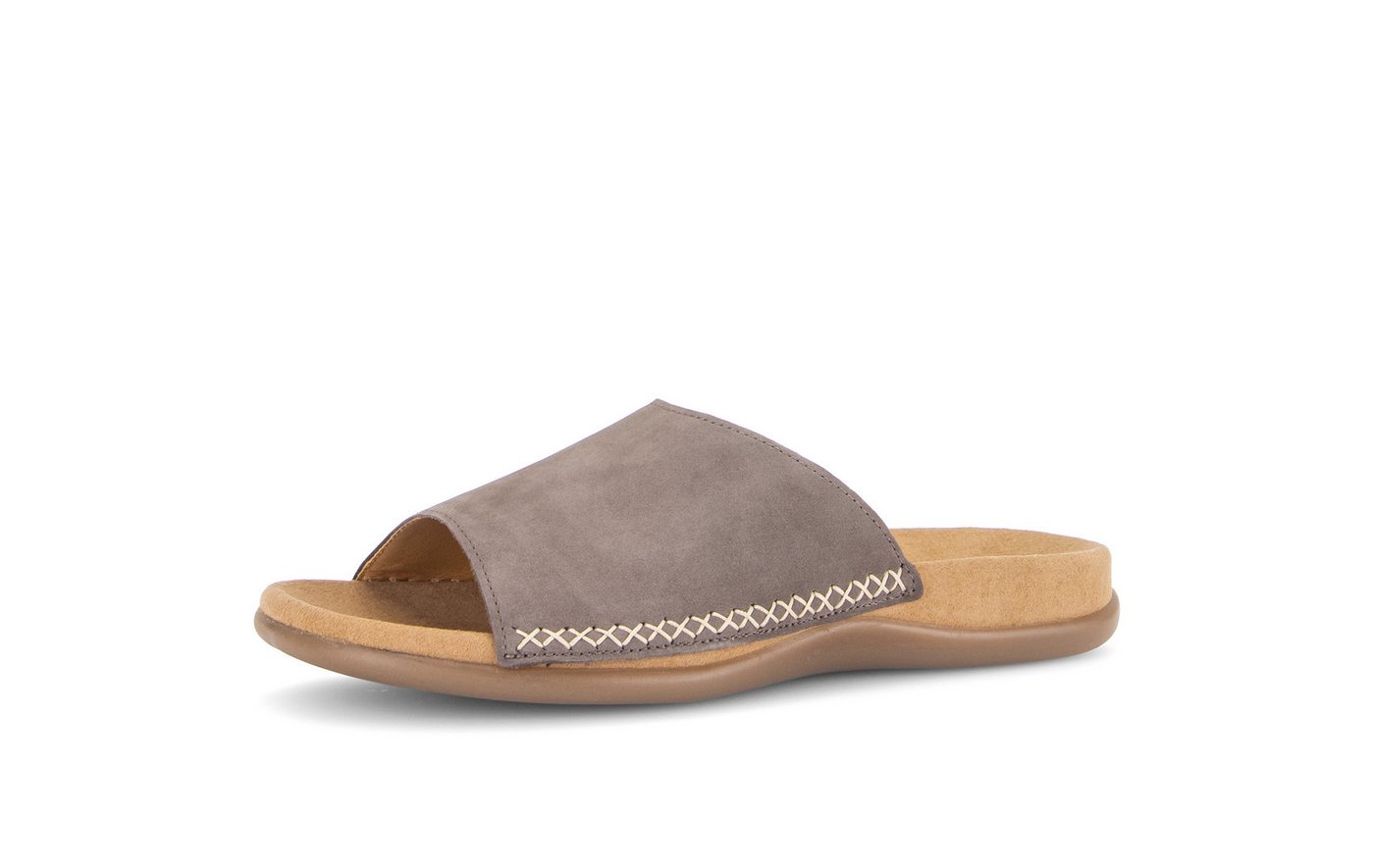 Gabor Pantolette Sommerschuh, Schlüpfschuh mit Kontrastnähten