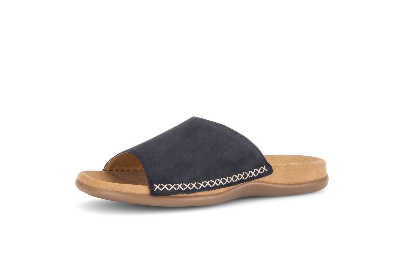 Gabor Pantolette Sommerschuh, Schlüpfschuh mit Kontrastnähten