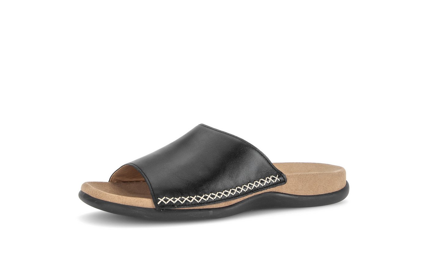 Gabor Pantolette Sommerschuh, Schlüpfschuh mit Kontrastnähten