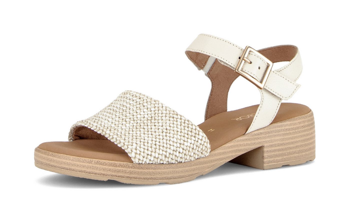 Gabor Pisa Sandalette Blockabsatz, Sommerschuh in Komfortweite H (sehr weit)
