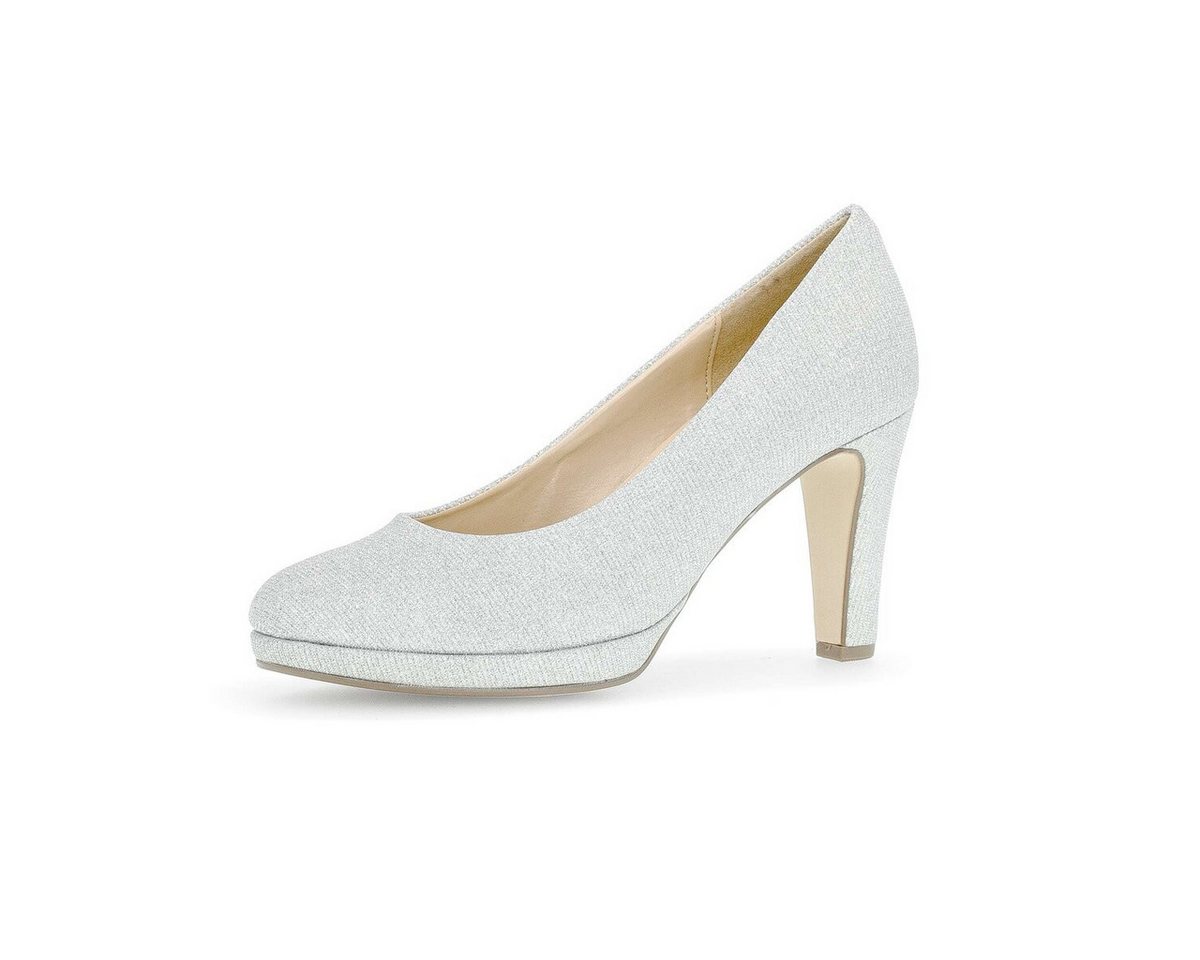 Gabor Plateau Pumps Lederimitat Plateaupumps (silber)