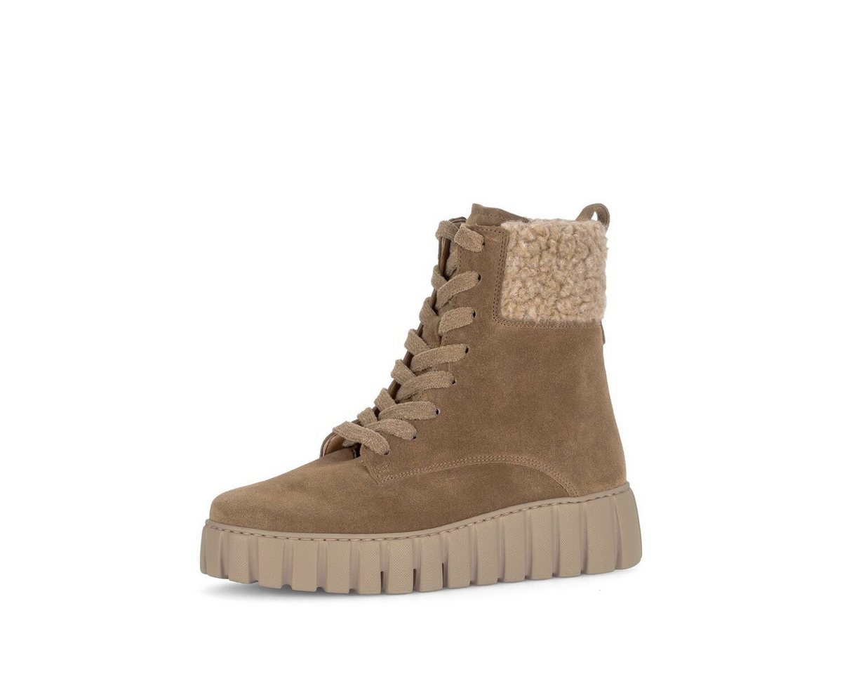 Gabor Plateau Stiefelette Materialmix Leder/Lederimitat Plateaustiefelette (braun)