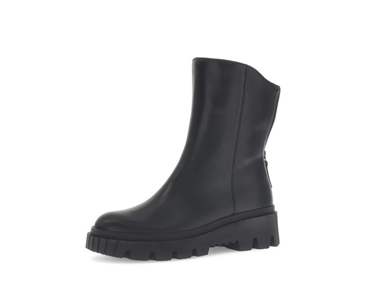 Gabor Plateau Stiefelette Materialmix Leder/Lederimitat Plateaustiefelette (schwarz)
