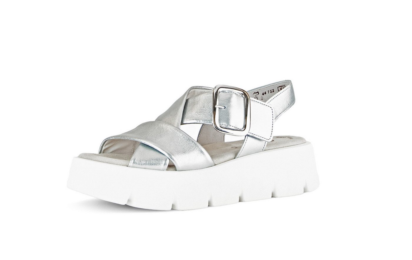 Gabor Plateausandale (silber)