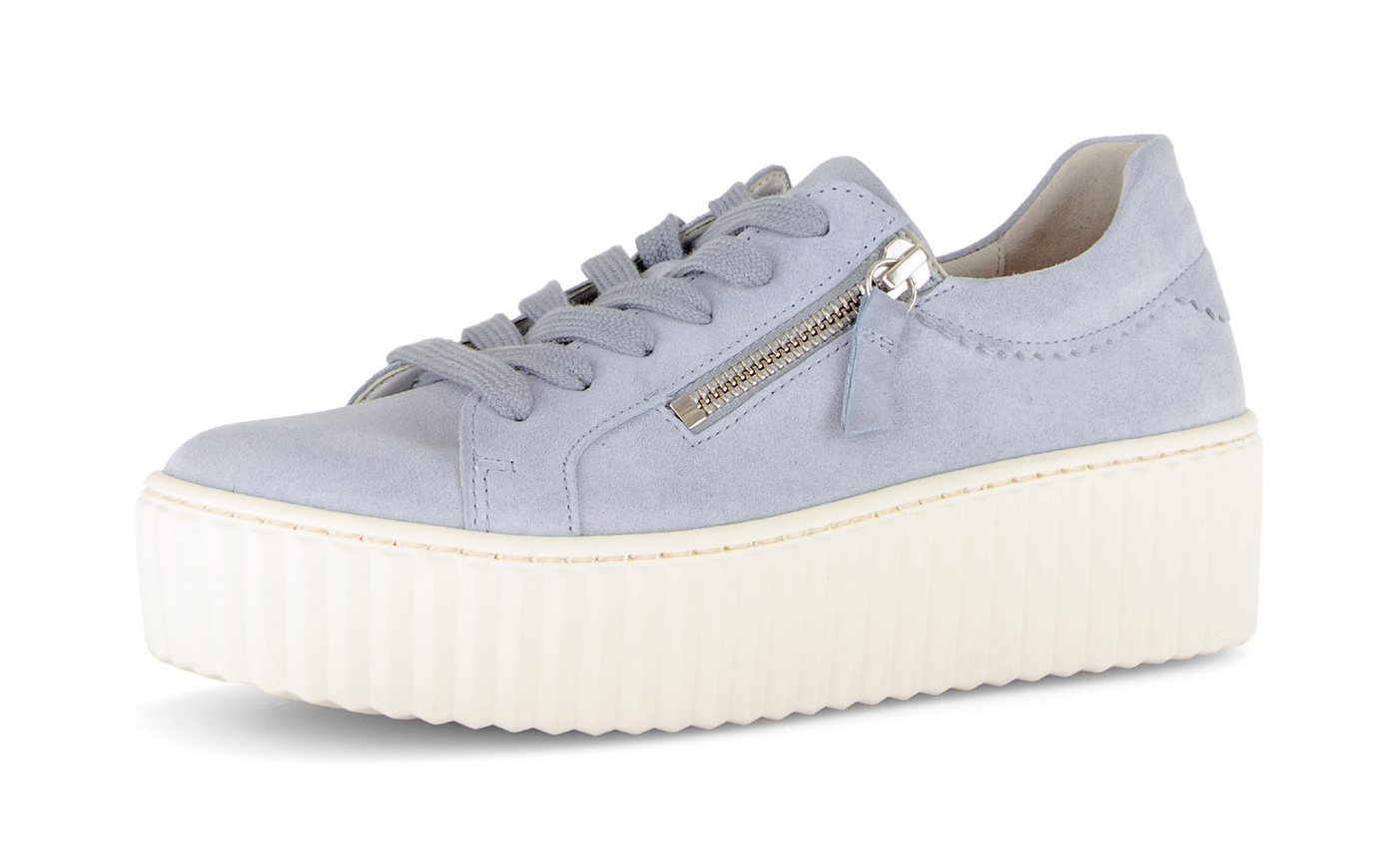 Gabor Plateausneaker, Freizeitschuh, Halbschuh, Schnürer mit zwei Reißverschlüssen