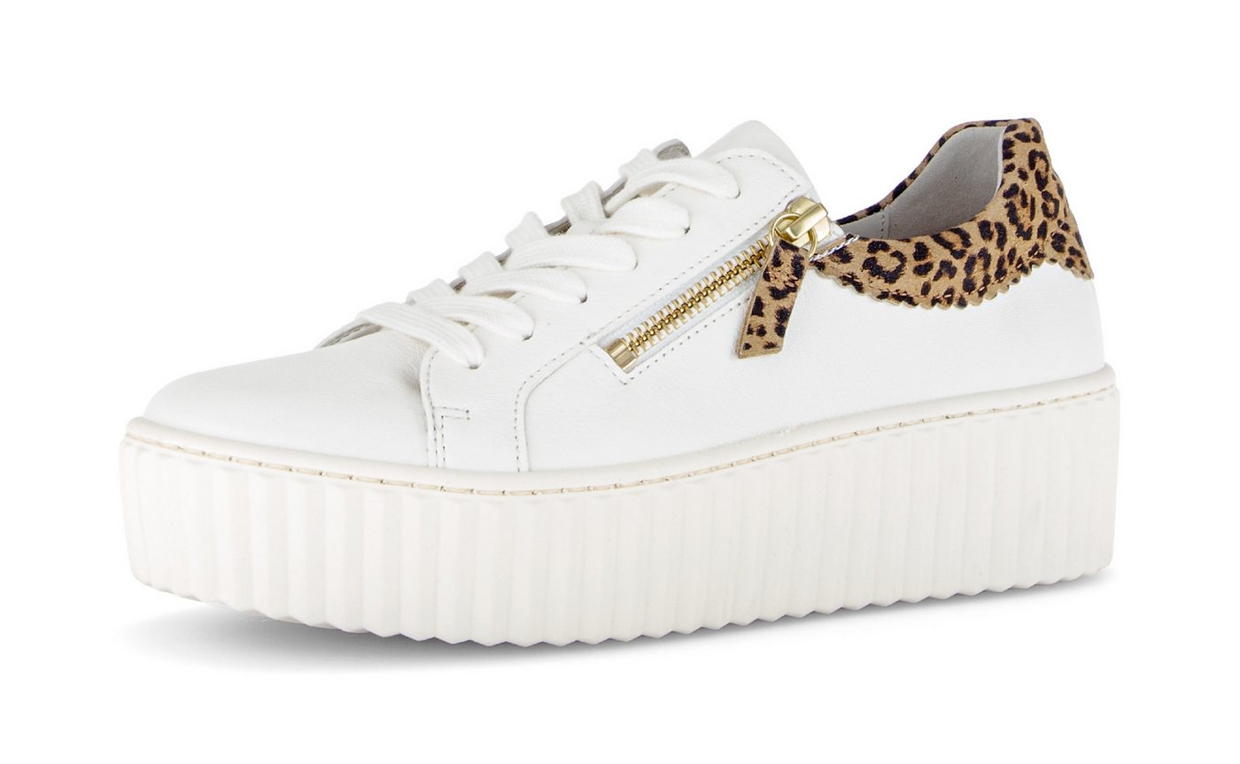 Gabor Plateausneaker, Freizeitschuh, Halbschuh, Schnürer mit zwei Reißverschlüssen