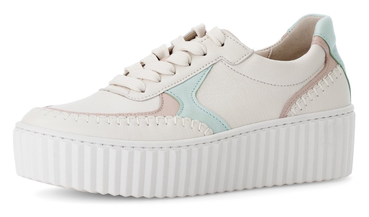 Gabor Plateausneaker, Freizeitschuh, Halbschuh, Schnürschuh mit Kontrastbesätzen