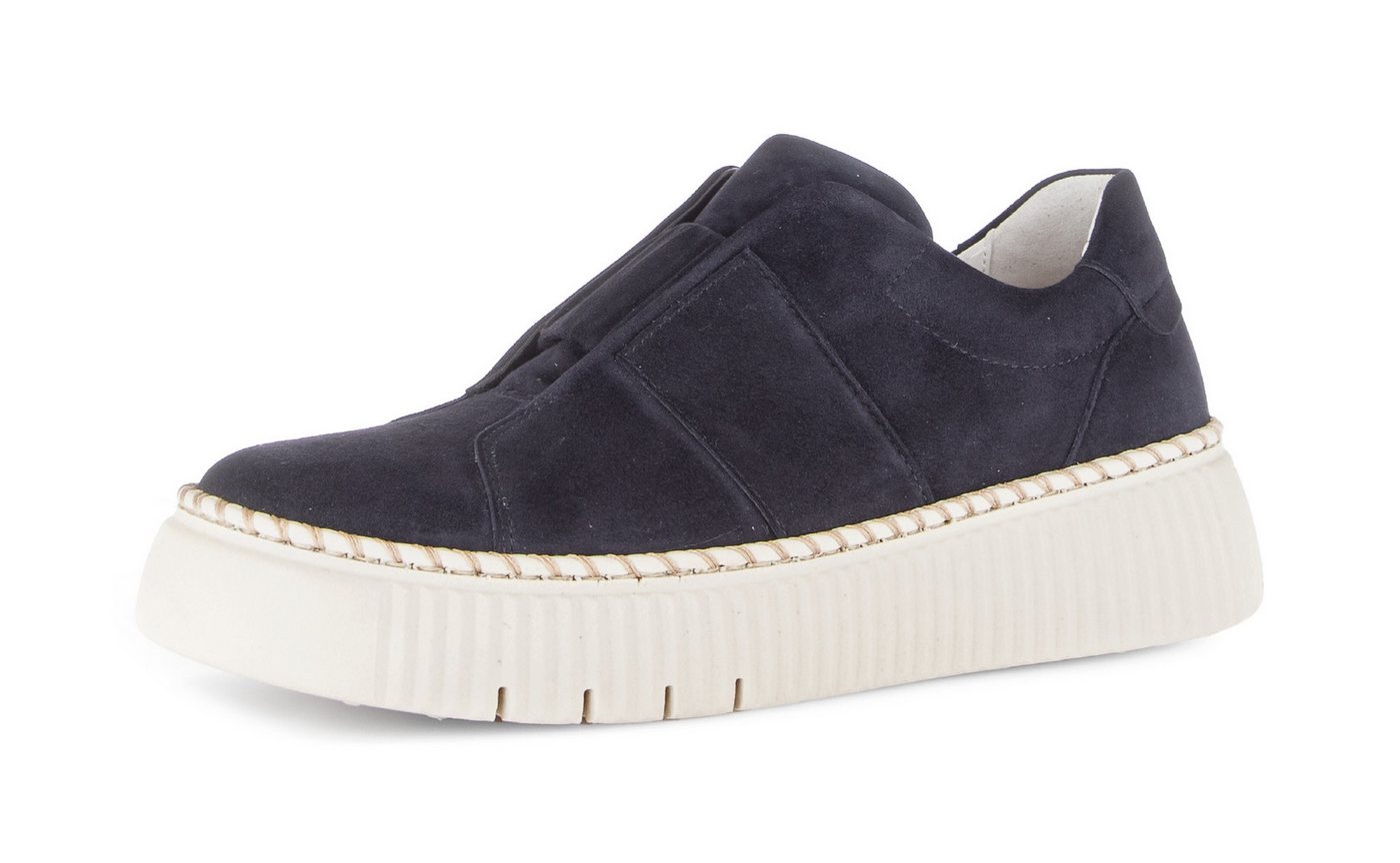 Gabor Plateausneaker, Freizeitschuh, Halbschuh, Slipper mit Gummizug-Band über dem Rist
