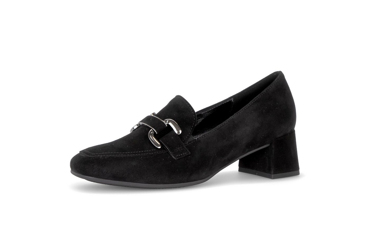 Gabor Pumps Blockabsatz, Abendschuh, Businessschuh mit edler Zierspange, Weite G