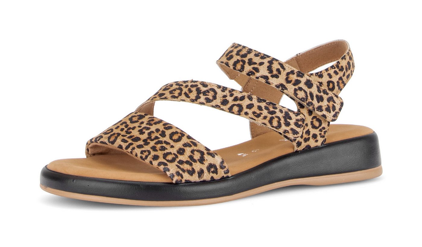 Gabor Rhodos Keilsandalette Riemchensandale, Sommerschuh in angesagter Leo-Optik, G-Weite
