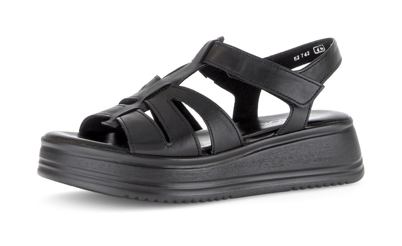 Gabor Rhodos Keilsandalette Riemchensandale, Sommerschuh mit modischen Riemchen, G-Weite