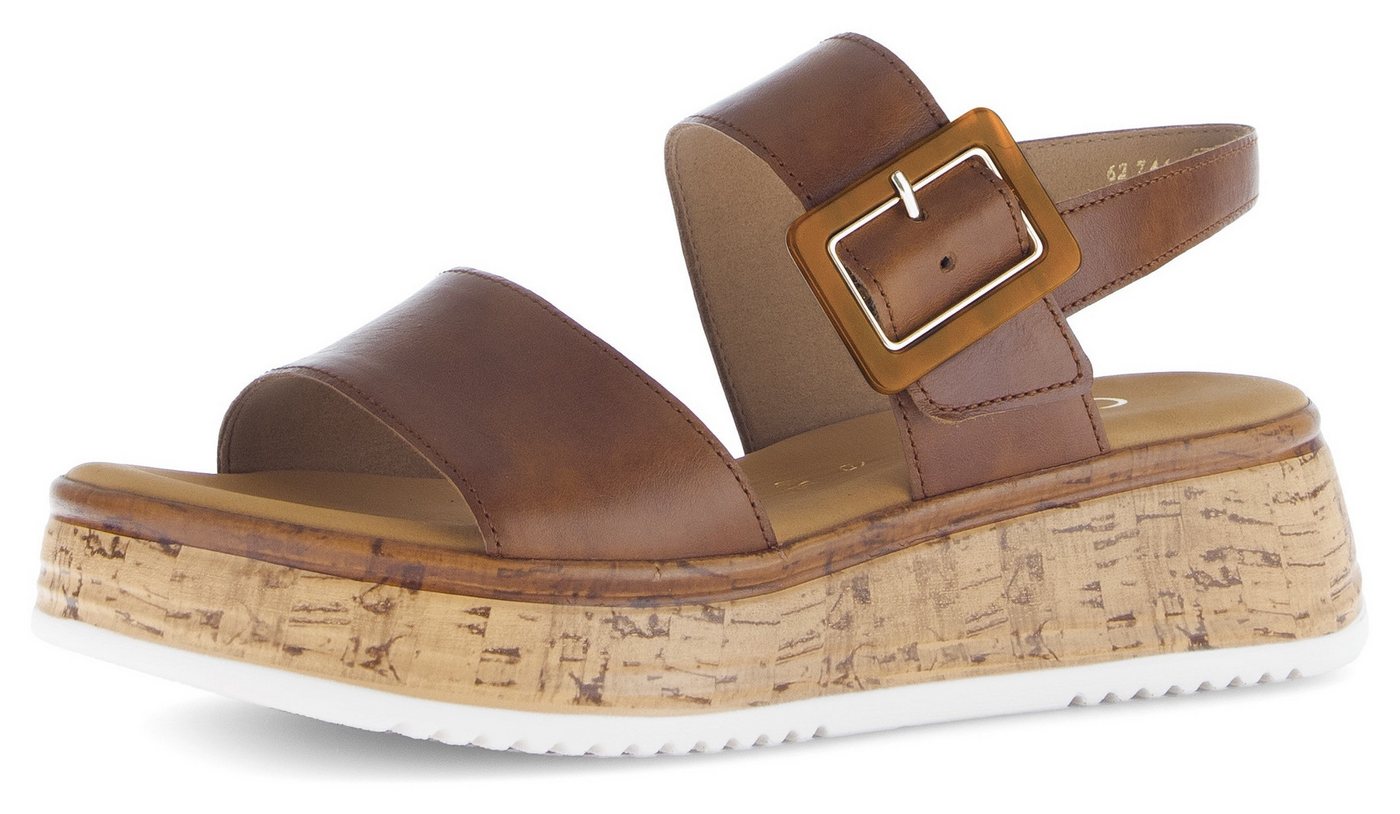 Gabor RHODOS Keilsandalette, Riemchensandale, Sommerschuh, Sandale in Weite G (weit)
