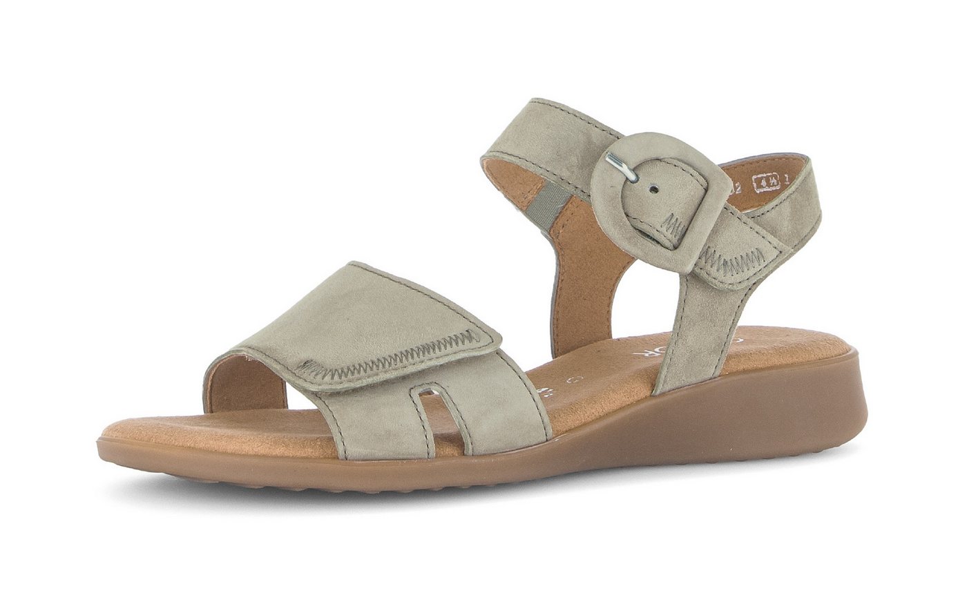 Gabor Rhodos Keilsandalette Sommerschuh, Komfortschuh mit Klettverschlüssen, G-Weite
