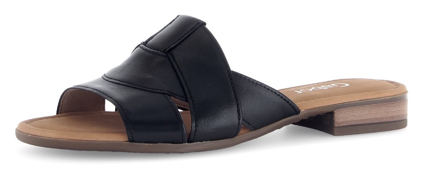 Gabor RHODOS Pantolette, Blockabsatz, Sommerschuh, Komfortschuh in Bequemweite G (weit)