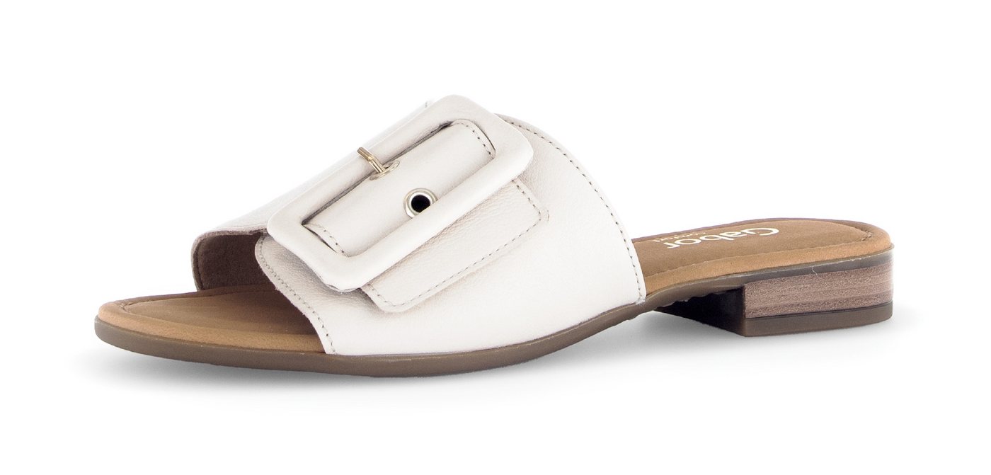 Gabor Rhodos Pantolette Blockabsatz, Sommerschuh, Schupfschuh in Weite G (weit)