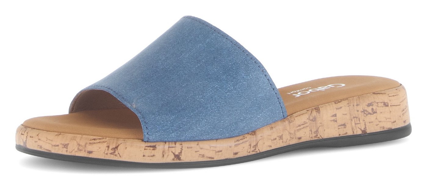 Gabor RHODOS Pantolette, Sommerschuh, Komfortschuh, kleiner Stretcheinsatz, Weite G (weit)