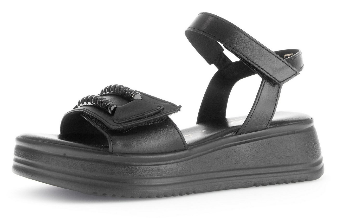 Gabor RHODOS Sandalette, Sommerschuh, Riemchensandale mit zwei Klettverschlüssen, G-Weite