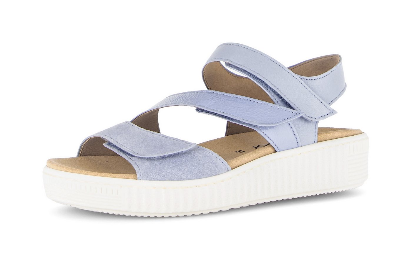 Gabor Riemchensandale Plateau, Bequemschuh, Sandalette, Sommerschuh mit Ziernähten