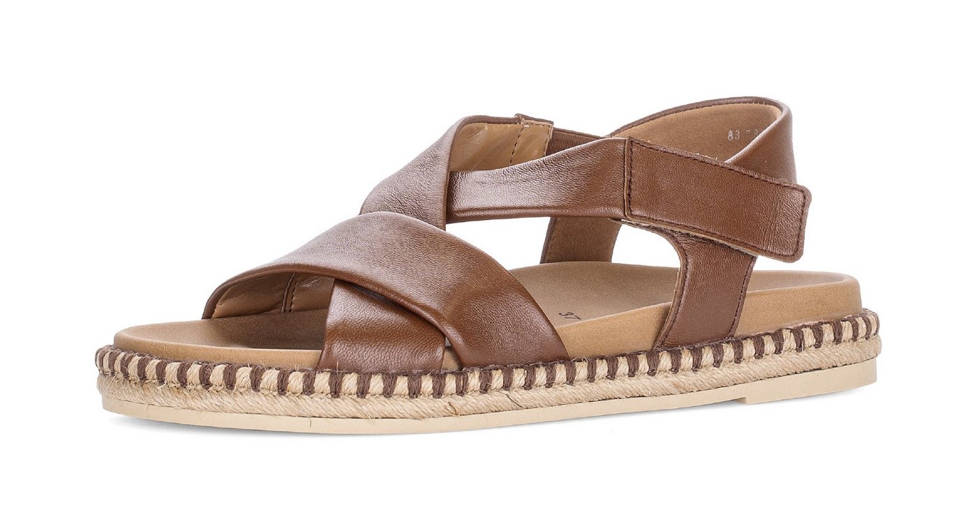 Gabor Riemchensandale Plateau, Sandalette mit weichen Riemchen (braun)