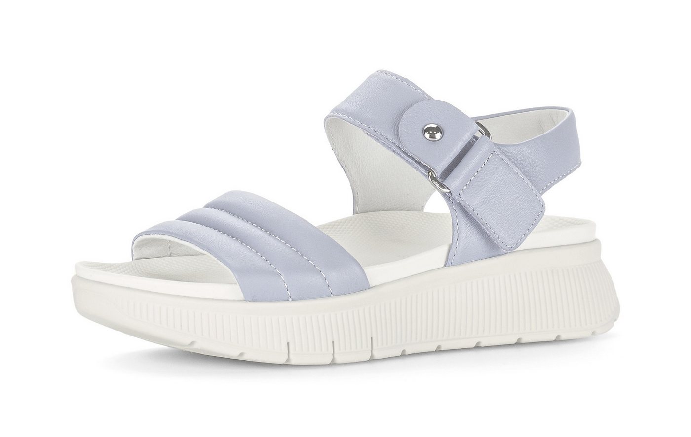 Gabor Riemchensandale Plateau, Sandalette mit Ziernähten und Niete