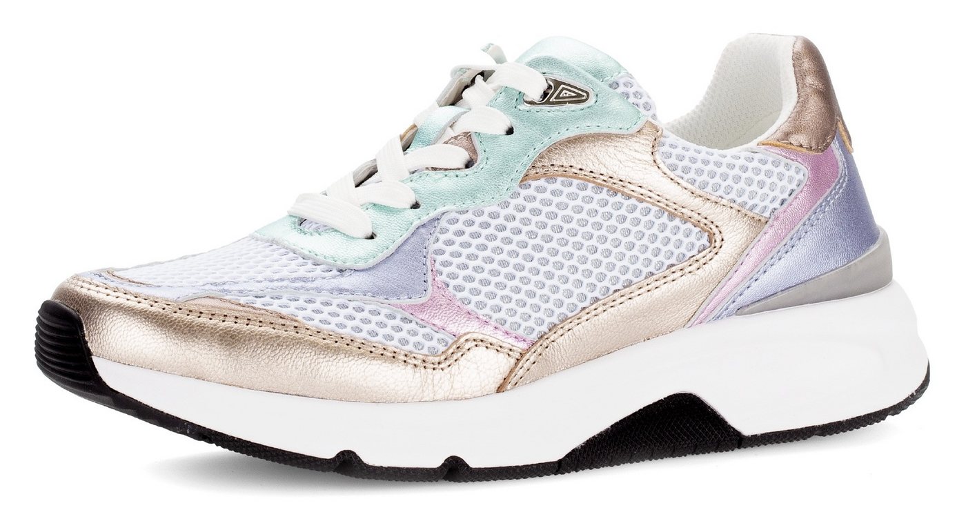 rollingsoft Keilsneaker, Freizeitschuh, Halbschuh, Schnürschuh mit gepolstertem Schaftrand