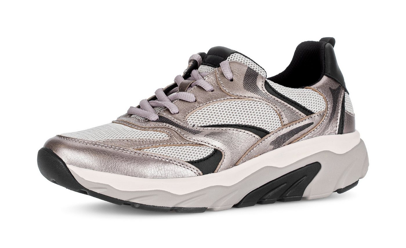 Gabor Rollingsoft Keilsneaker, Freizeitschuh, Halbschuh, Schnürschuh mit herausnehmbarem Fußbett
