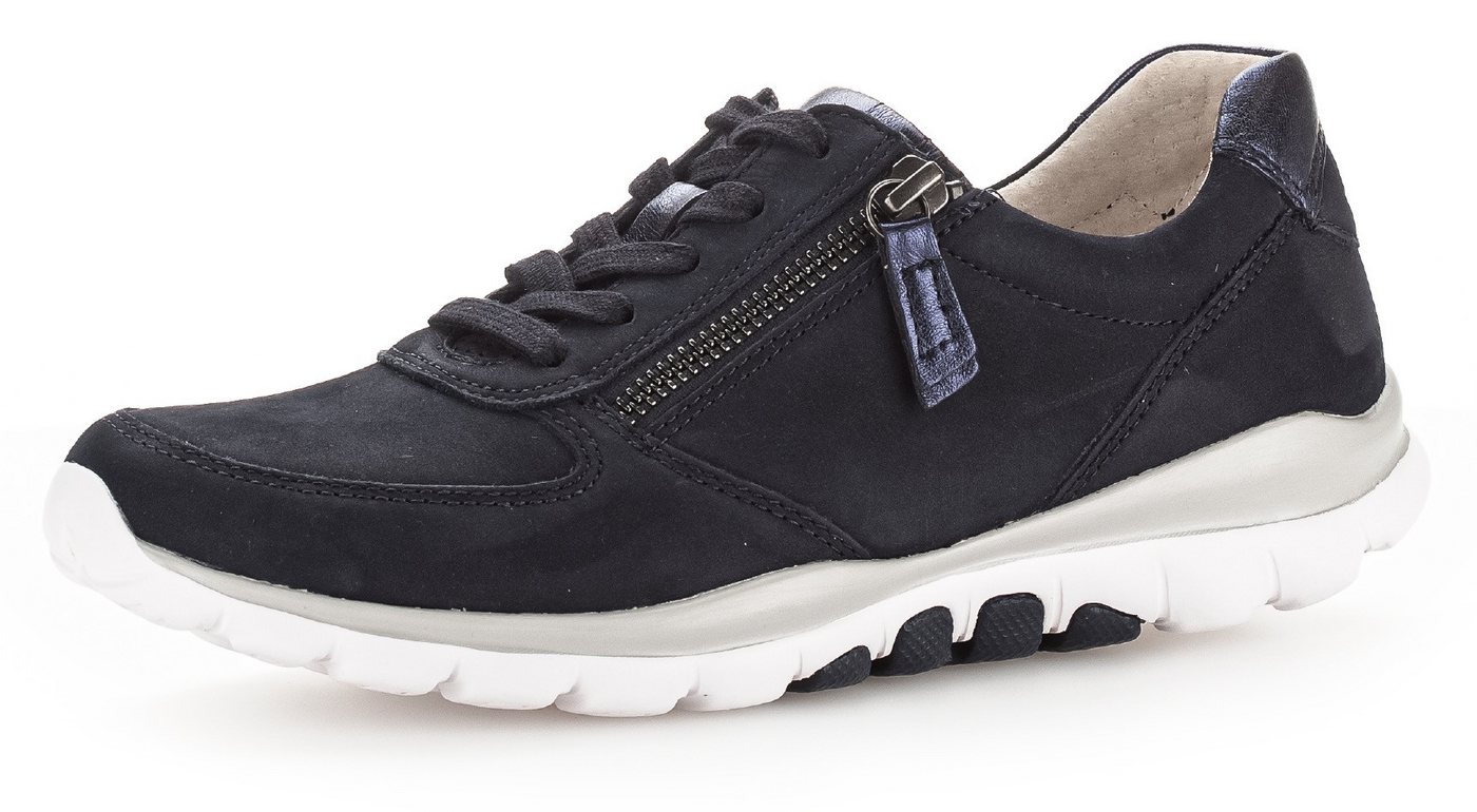 Gabor Rollingsoft Keilsneaker, Freizeitschuh, Halbschuh, Schnürschuh mit Logo an der Ferse