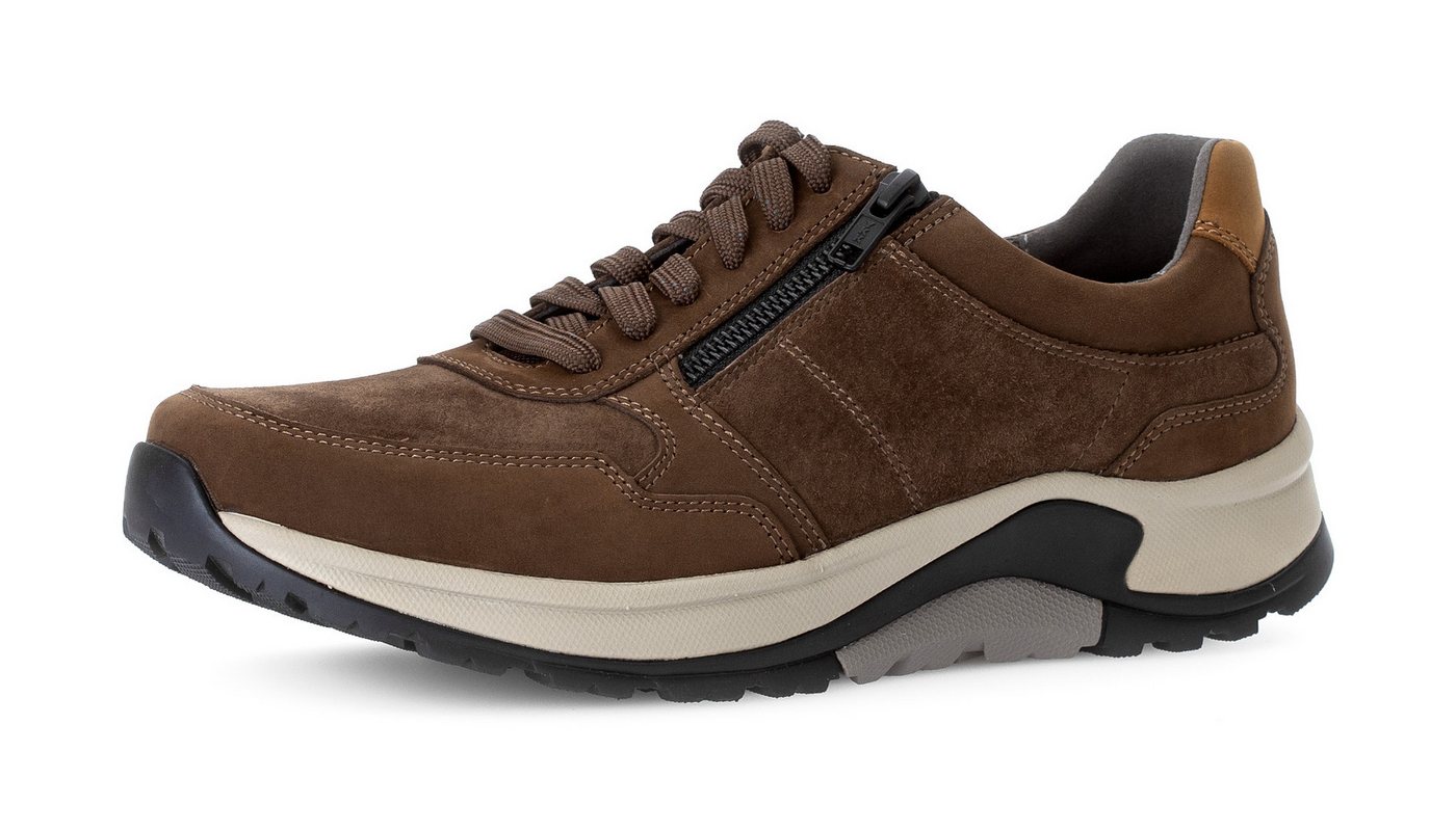 Gabor Rollingsoft Keilsneaker, Komfortschuh, Schnürschuh, Halbschuh in Weite G 1/2 (weit) (espresso)