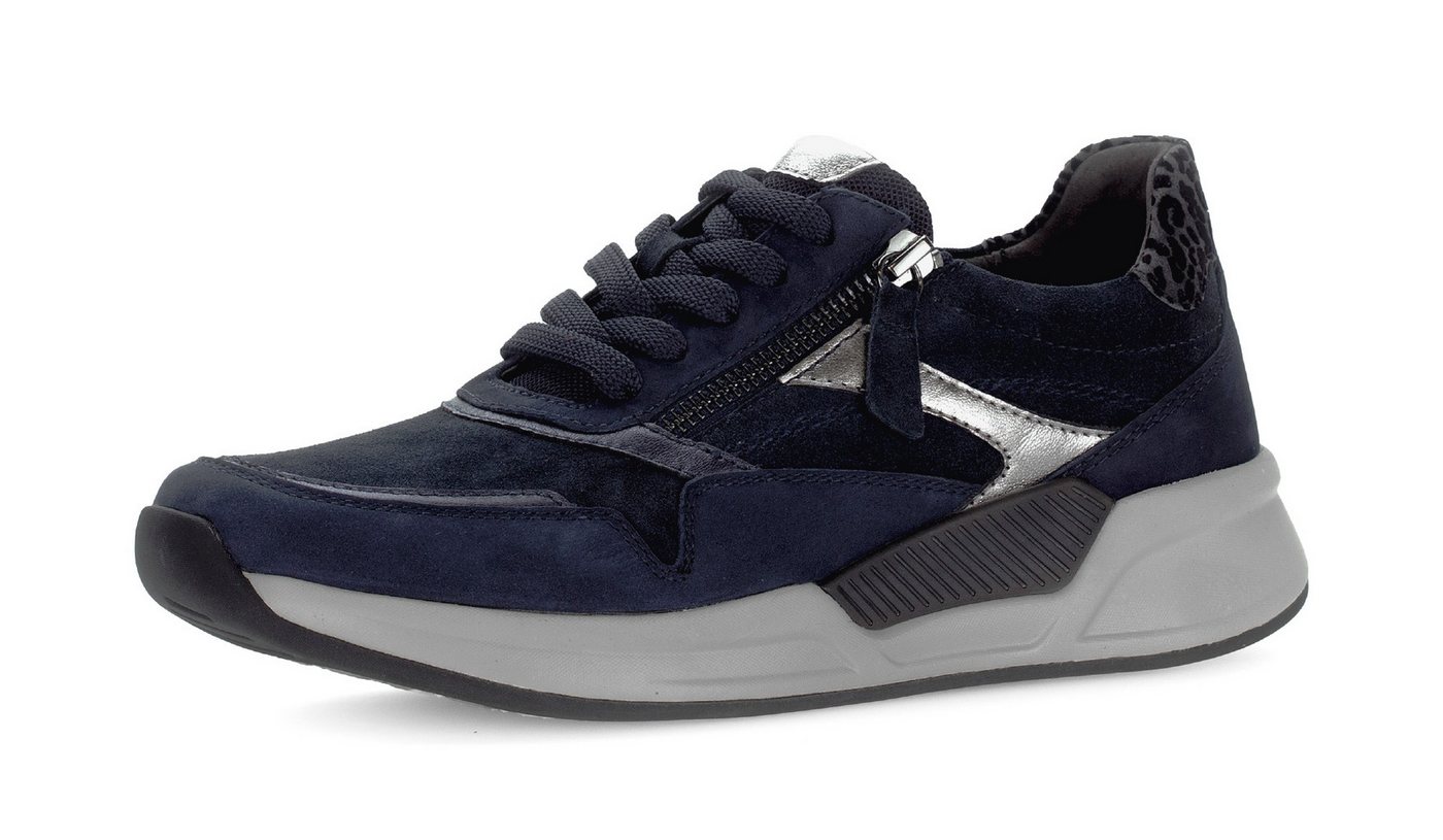 Gabor Rollingsoft Keilsneaker, Schnürschuh, Halbschuh, Freizeitschuh mit seitlichem Reißverschluss