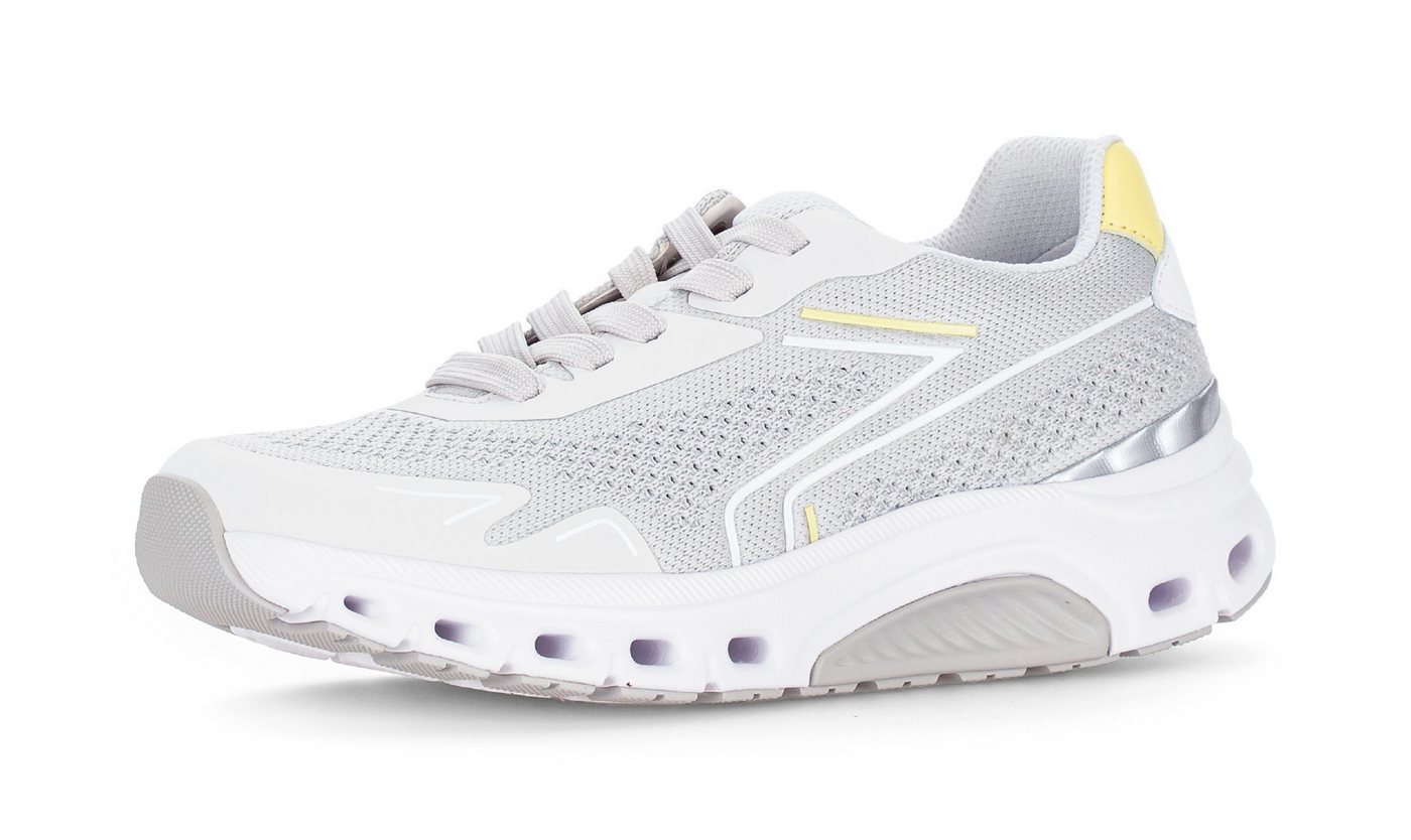 rollingsoft Plateausneaker, Freizeitschuh, Halbschuh, Schnürer mit Reflektor-Besätzen, G-Weite (grau)