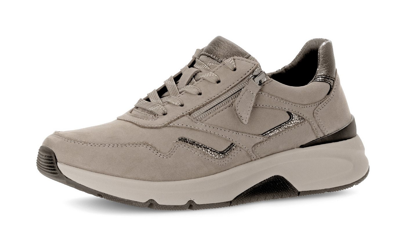 Gabor Rollingsoft Plateausneaker, Schnürschuh, Halbschuh mit der typischen rollingsoft-Laufsohle (fango-bronzefarben)
