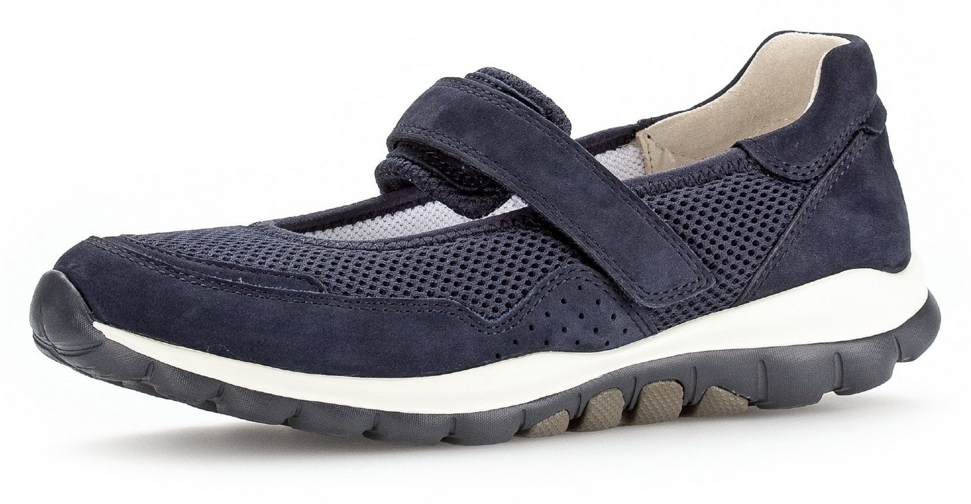 rollingsoft Riemchenballerina, Klettschuh, Freizeitschuh, Komfortschuh mit Lochmuster