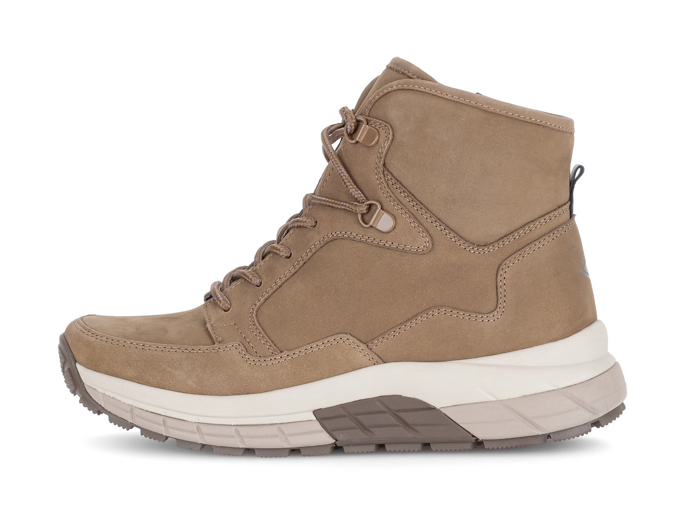 Gabor Rollingsoft Schnürboots, Keilabsatz, Stiefelette, mit Haken, im Bergsteiger-Look (braun)