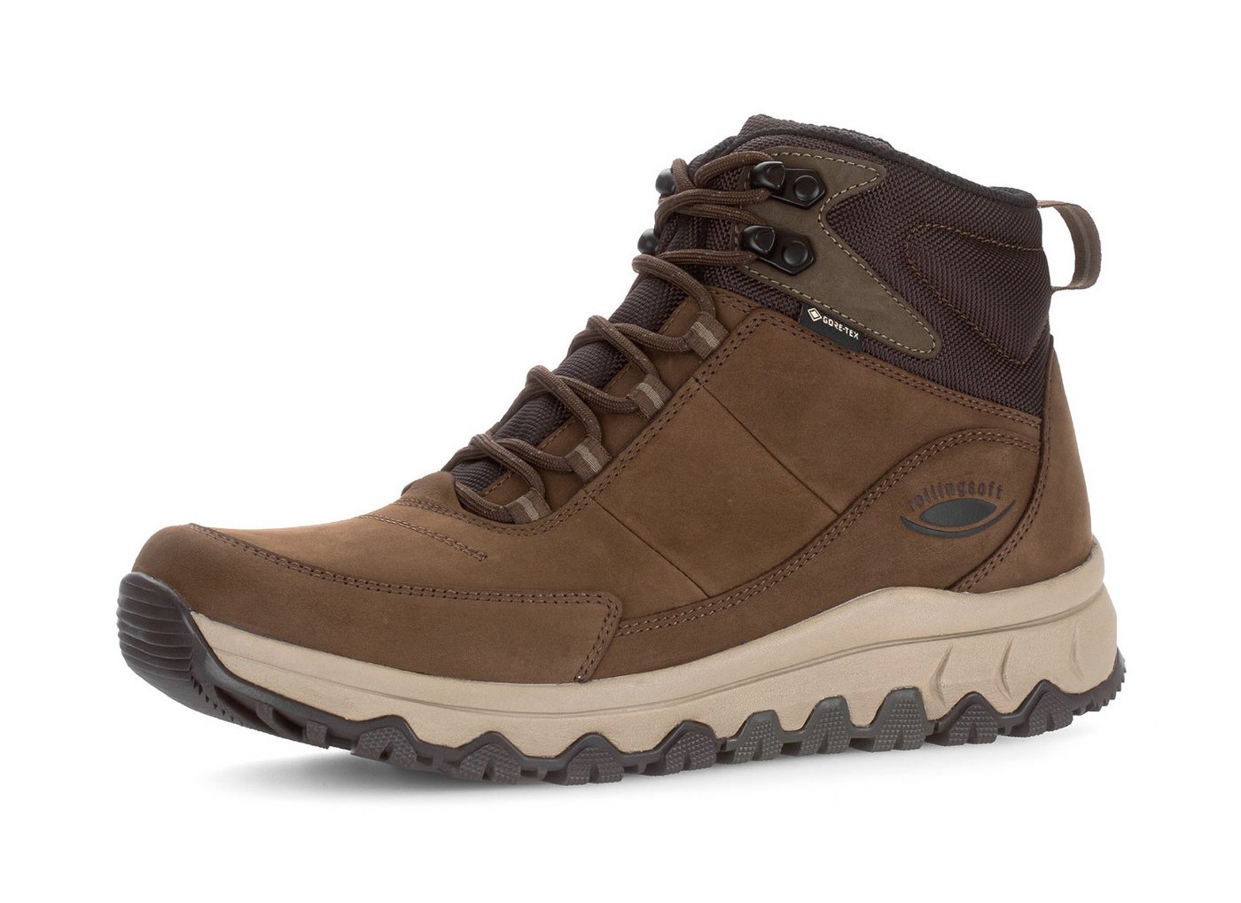 Gabor Rollingsoft Sneaker, Schnürboots, Komfortschuh mit Innenreißverschluss, G-Weite