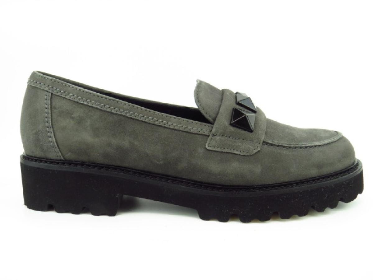 Gabor Samtchevreau grau Hochfrontpumps