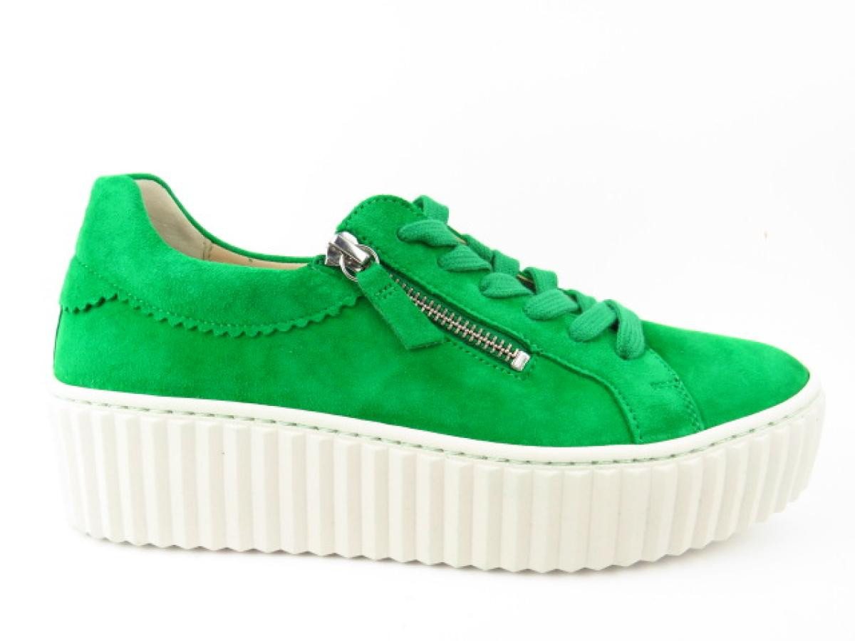 Gabor Samtchevreau verde ZIP Schnürschuh