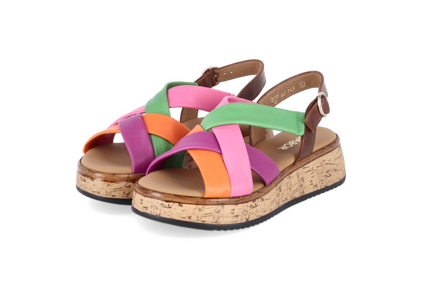 Gabor 82.743.25 Damen Glattleder multicolored Sandalette
