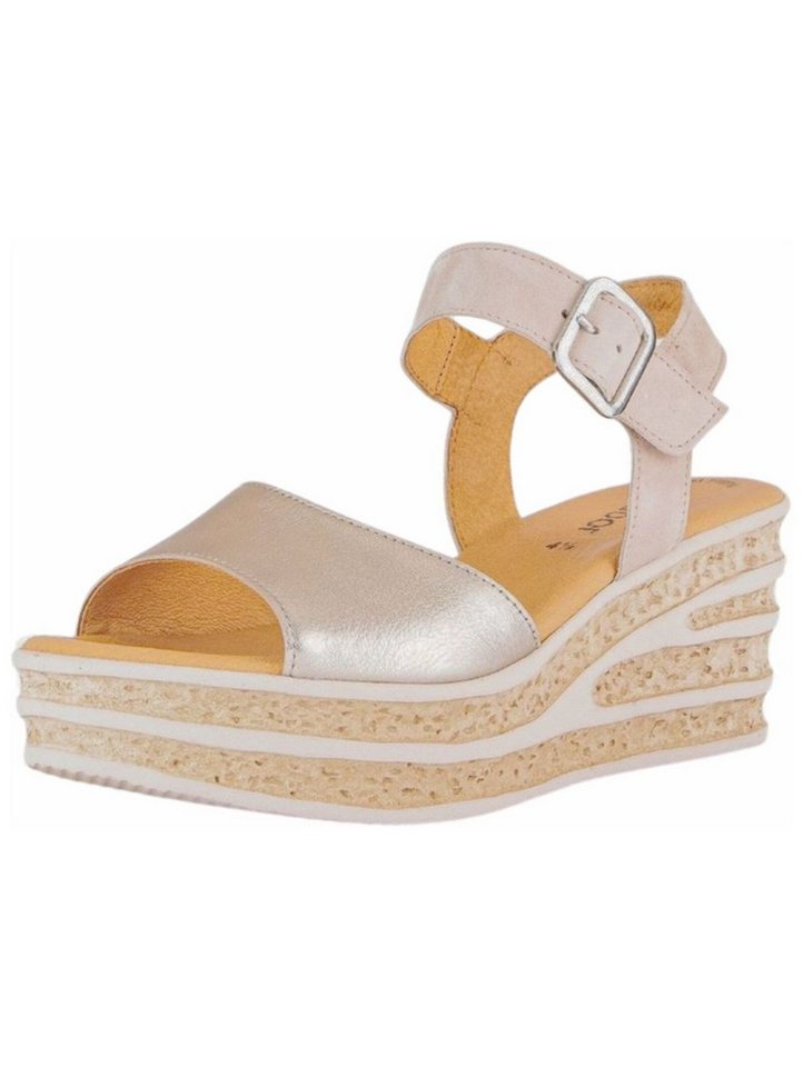 Gabor Sandalen Leder Keilsandalette (beige)