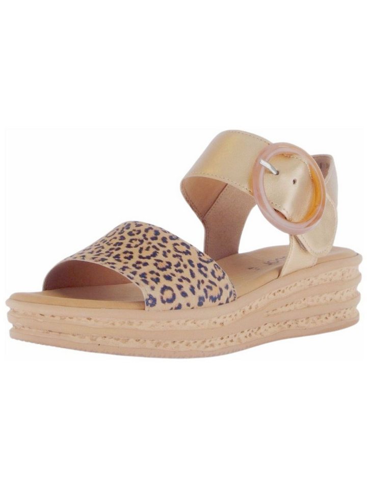 Gabor Sandalen Leder Keilsandalette (beige/gold)